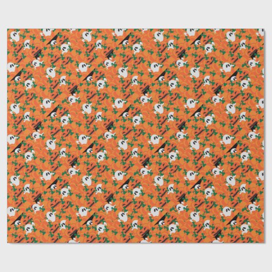 Halloween Ghosts Haunted Pumpkin Patch Cadeaupapier (Vlak)