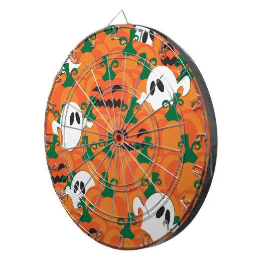 Halloween Ghosts Haunted Pumpkin Patch Dartbord (Voorkant Rechts)