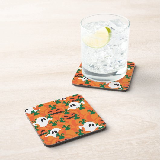Halloween Ghosts Haunted Pumpkin Patch Drankjes Onderzetter (Rechterzijde)