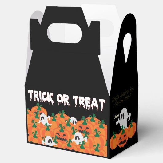 Halloween Ghosts Haunted Pumpkin Patch Favor Box Bedankdoosjes (Geopend)