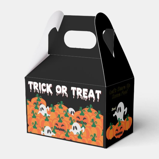 Halloween Ghosts Haunted Pumpkin Patch Favor Box Bedankdoosjes (Voorkant Zijde)