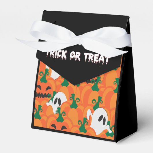 Halloween Ghosts Haunted Pumpkin Patch Favor Box Bedankdoosjes (Voorkant Zijde)