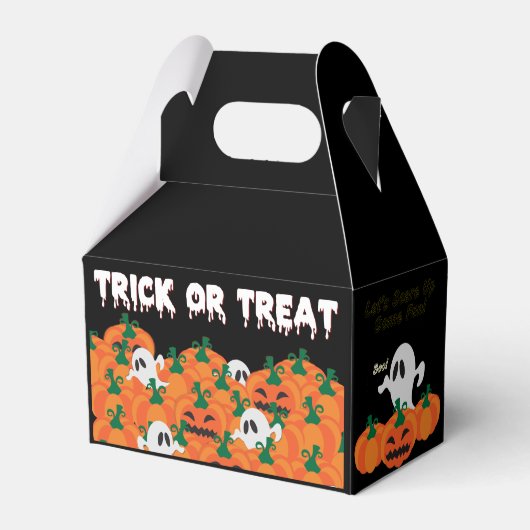 Halloween Ghosts Haunted Pumpkin Patch Favor Box Bedankdoosjes (Achterkant)