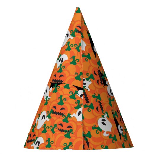 Halloween Ghosts Haunted Pumpkin Patch Feesthoedjes (Achterkant)