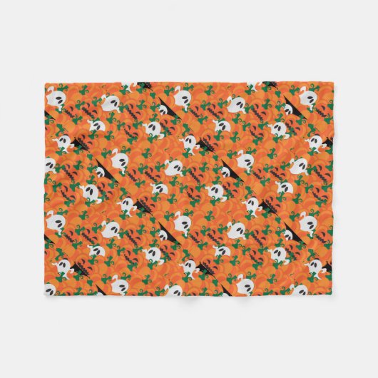 Halloween Ghosts Haunted Pumpkin Patch Fleece Deken (Voorkant (Horizontaal))