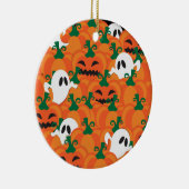 Halloween Ghosts Haunted Pumpkin Patch Keramisch Ornament (Rechts)