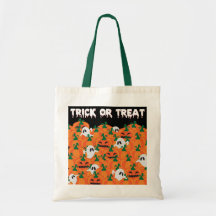 Halloween Ghosts Haunted Pumpkin Patch Large Tas