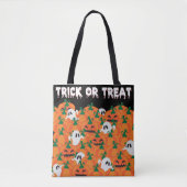 Halloween Ghosts Haunted Pumpkin Patch Large Tas (Voorkant)