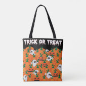Halloween Ghosts Haunted Pumpkin Patch Large Tas (Achterkant)