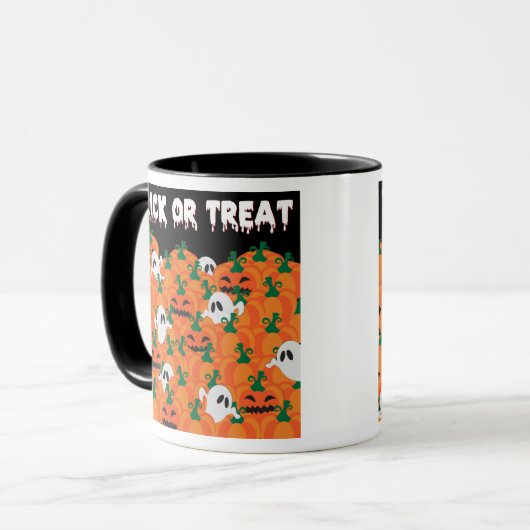 Halloween Ghosts Haunted Pumpkin Patch Mok (Voorkant links)