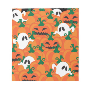 Halloween Ghosts Haunted Pumpkin Patch Notitieblok