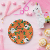 Halloween Ghosts Haunted Pumpkin Patch Papieren Bordje (Feest)