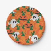 Halloween Ghosts Haunted Pumpkin Patch Papieren Bordje (Voorkant)