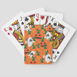 Halloween Ghosts Haunted Pumpkin Patch Pokerkaarten