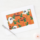 Halloween Ghosts Haunted Pumpkin Patch Rechthoekige Sticker (Envelop)