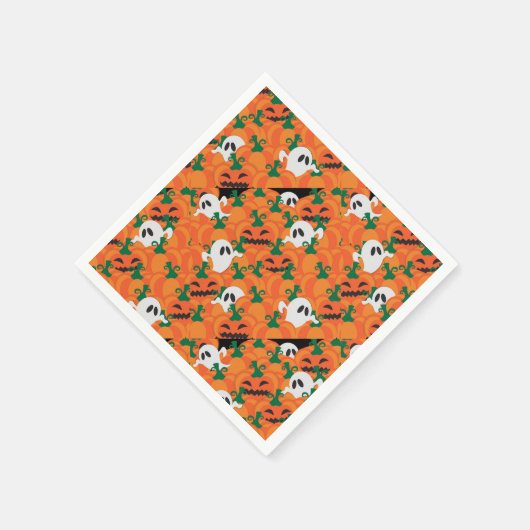 Halloween Ghosts Haunted Pumpkin Patch Servet (Hoek)