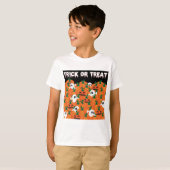 Halloween Ghosts Haunted Pumpkin Patch T-shirt (Voorkant volledig)