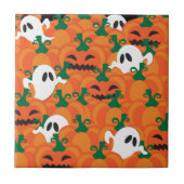 Halloween Ghosts Haunted Pumpkin Patch Tegeltje (Voorkant)