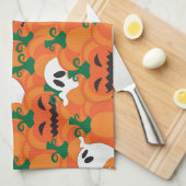 Halloween Ghosts Haunted Pumpkin Patch Theedoek (Quarter Fold)