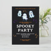 Halloween Ghosts Kantoor Party Zakelijk Kaart (Staand voorkant)