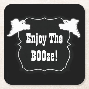  Halloween Ghosts Kartonnen Onderzetters