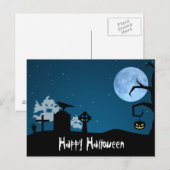 Halloween Ghosts op Graveyard Briefkaart (Voorkant / Achterkant)