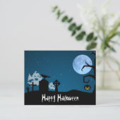 Halloween Ghosts op Graveyard Briefkaart (Staand voorkant)