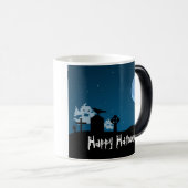 Halloween Ghosts op Graveyard Magische Mok (Voorkant rechts)