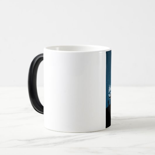 Halloween Ghosts op Graveyard Magische Mok (Voorkant links)