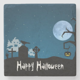 Halloween Ghosts op Graveyard Stenen Onderzetter