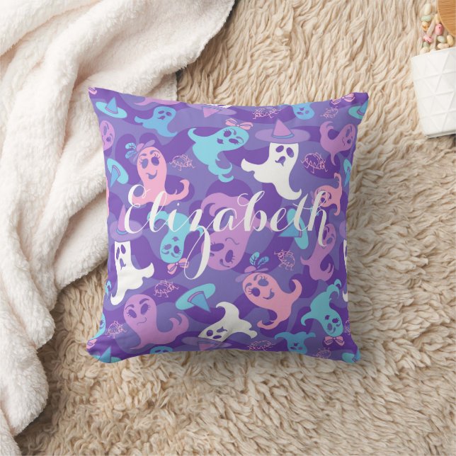 Halloween Ghosts Paars Persoonlijke Pillow Kussen (Deken)