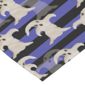 Halloween Ghosts | Paarse, grijze en zwarte strepe Korte Tafelloper (Hoek)