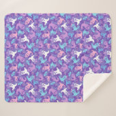 Halloween Ghosts Paarse Sherpa Blanket Sherpa Deken (Voorkant (horizontaal))