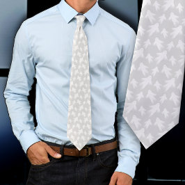 Halloween Ghosts Pattern Bleke Grijs Stropdas