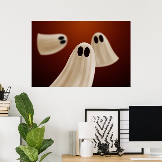 Halloween Ghosts Poster (Thuiskantoor)