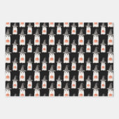 Halloween Ghosts Pumpkin Waterverf Wrapping Paper (Voorkant)
