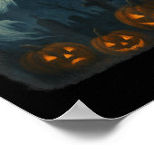 Halloween. Ghosts, Pumpkins And Graveyard! Poster (Hoek)