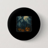 Halloween. Ghosts, Pumpkins And Graveyard!  Ronde Button 5,7 Cm (Voorkant)
