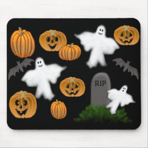 Halloween Ghosts & Pumpkins Mousepad Muismat