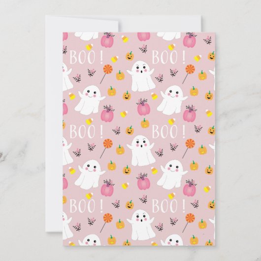 Halloween Ghosts Raad de prijs Baby shower spel Kaart (Achterkant)