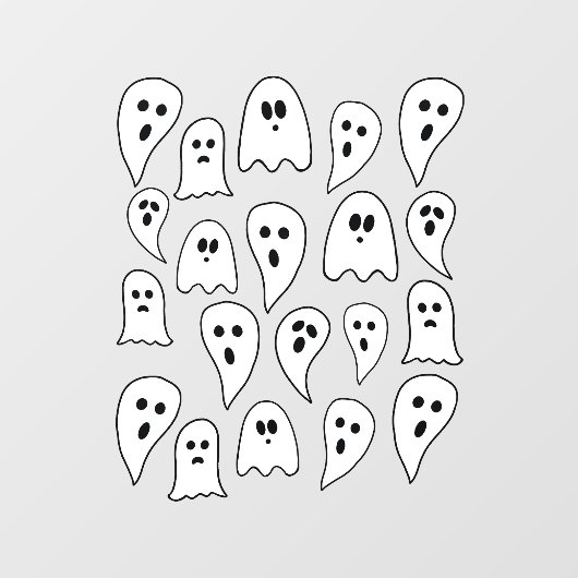 Halloween Ghosts Raamsticker (Vel)