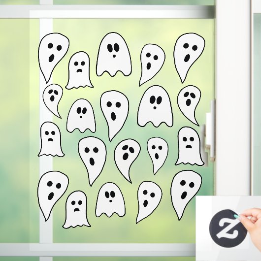 Halloween Ghosts Raamsticker (Huis)