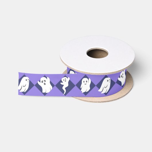 Halloween Ghosts Satijnen Lint (Spoel)