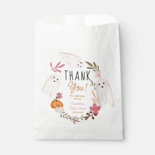 Halloween Ghosts Schattige baby shower bedankt Bedankzakje (Voorkant)