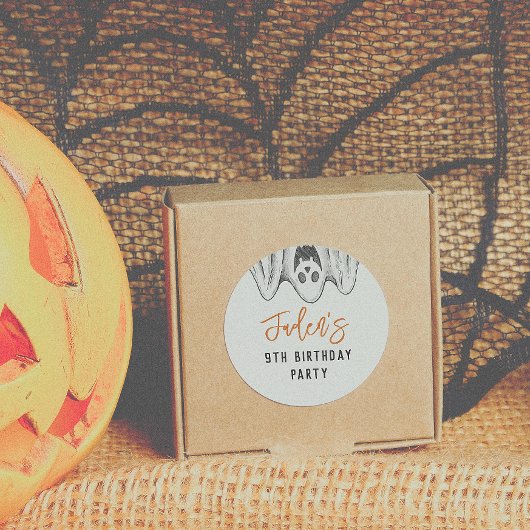 Halloween Ghosts Spooktacular Birthday Party Favor Ronde Sticker