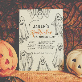 Halloween Ghosts Spooktacular Birthday Party Kaart