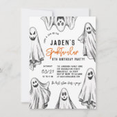 Halloween Ghosts Spooktacular Birthday Party Kaart (Voorkant)
