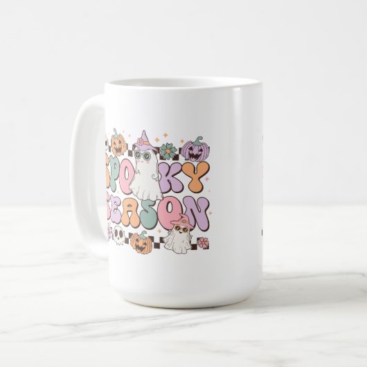 Halloween Ghosts Spooky Seizoen Koffiemok (Voorkant links)