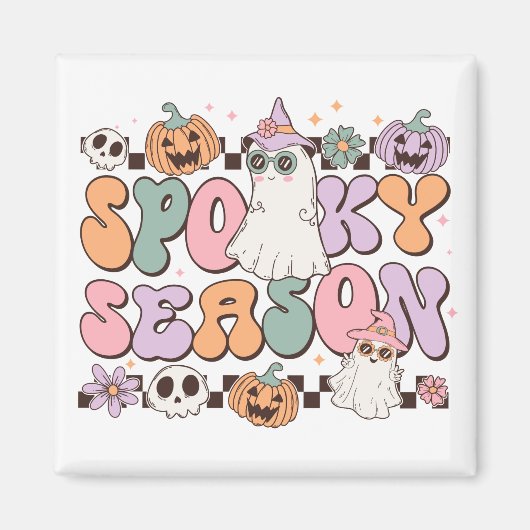 Halloween Ghosts Spooky Seizoen Magneet (Voorkant)