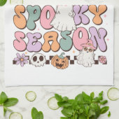 Halloween Ghosts Spooky Seizoen Theedoek (Gevouwen)